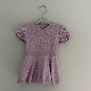 Charming Lilac Knit Dress for Kids